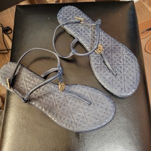 Navy Blue Tory Burch Sandals